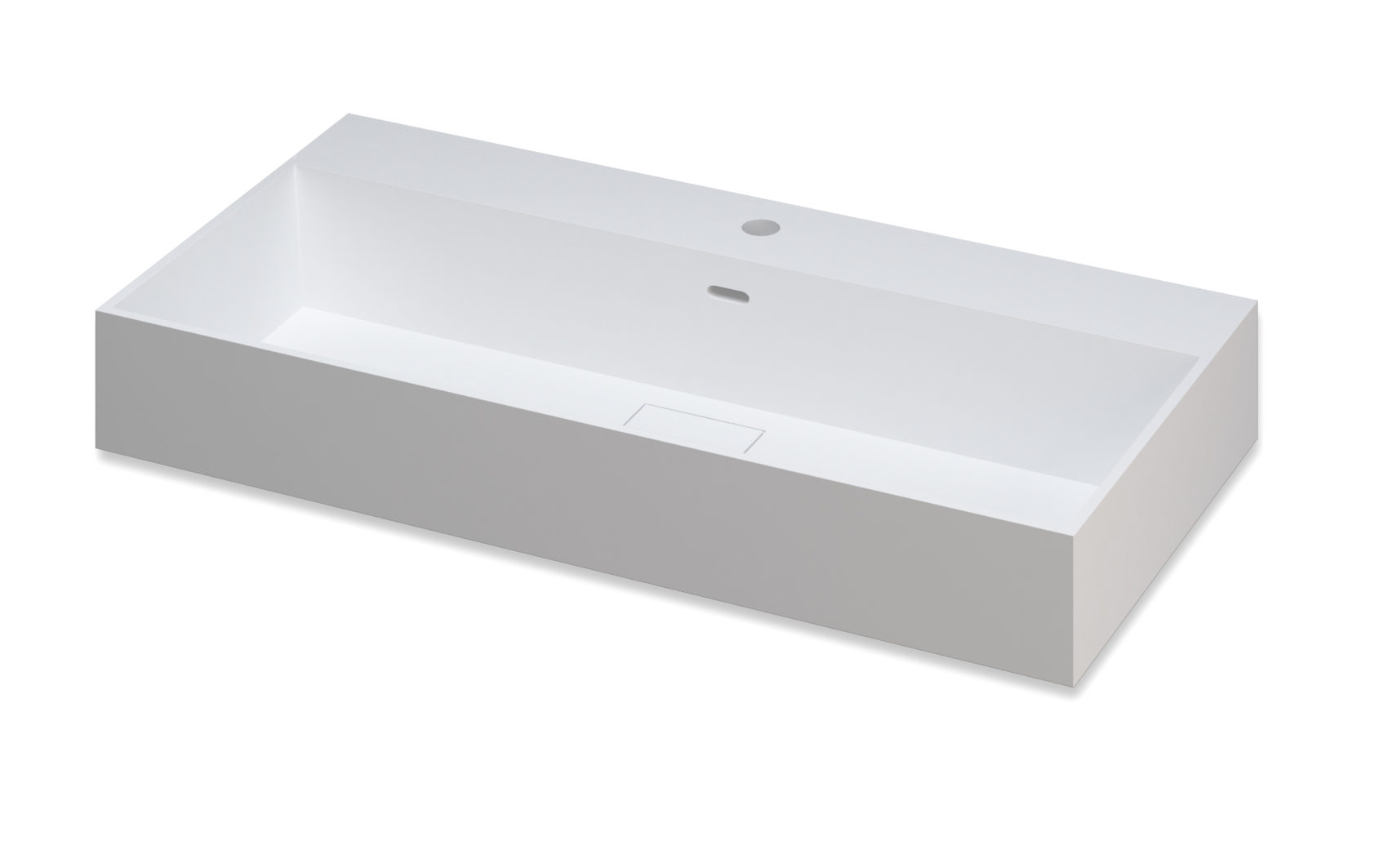 36" Matte White Resin Countertop Sink Sapphire Bath